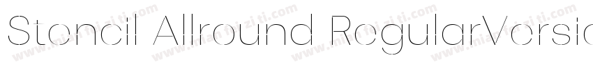Stencil Allround RegularVersion 10字体转换